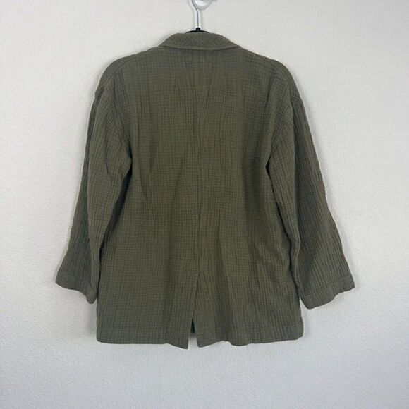 Madewell Olive Green Lightspun Dorset Slouchy Blazer Oversized Coat Size Medium - Picture 3 of 12